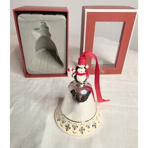 Things Remembered Penguin Topped Silver Toned Bell Ornament